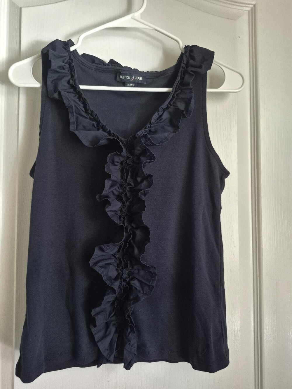 Women's Black Ruffle Blouse